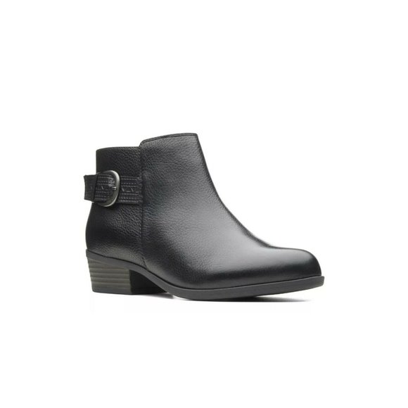 Clarks Women's Addiy Kara Ankle Black Booties - Picture 1 of 5